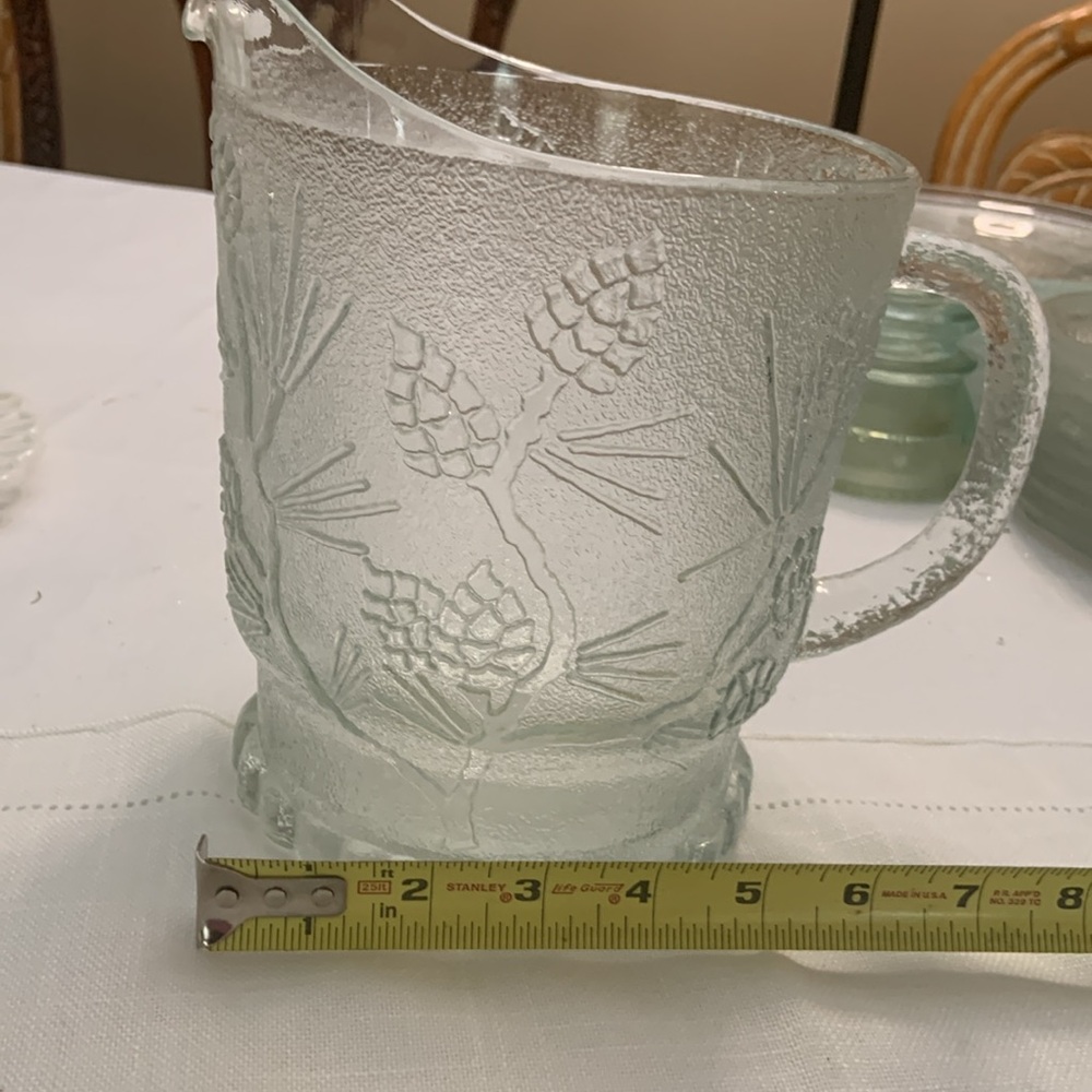 Vintage Tiara Glass Pitcher Ponderosa Pine - Picture 8 of 8